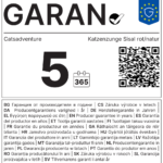 GARAN Label - 5 Jahre auf Katzenzunge Sisal rot/natur