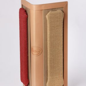 Echt Leder Eckenkratzbrett mit 2 Katzenzungen